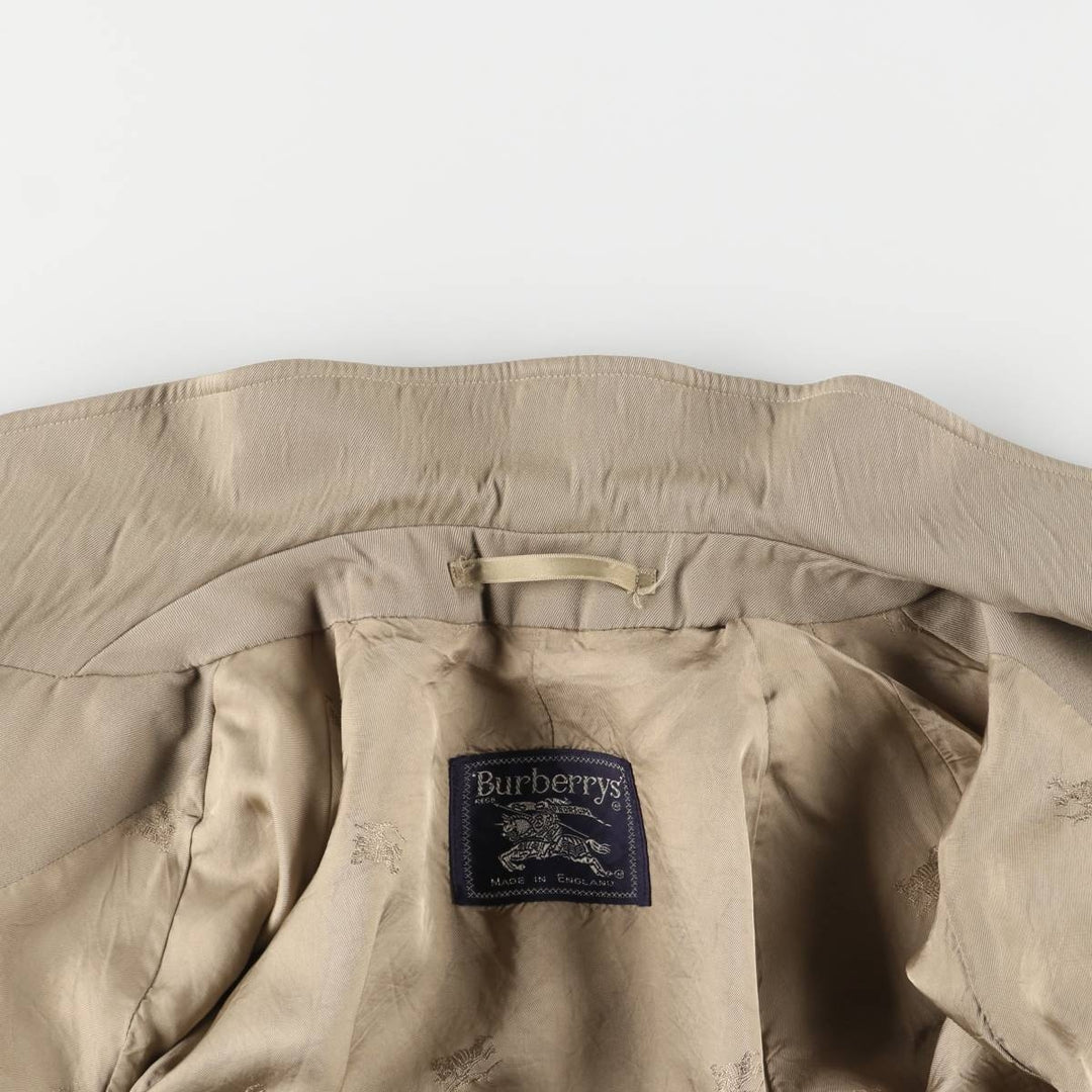 Burberry's Balmacaan Coat, Made in England, Men's Size L wool Beige type Vintage Second Hand