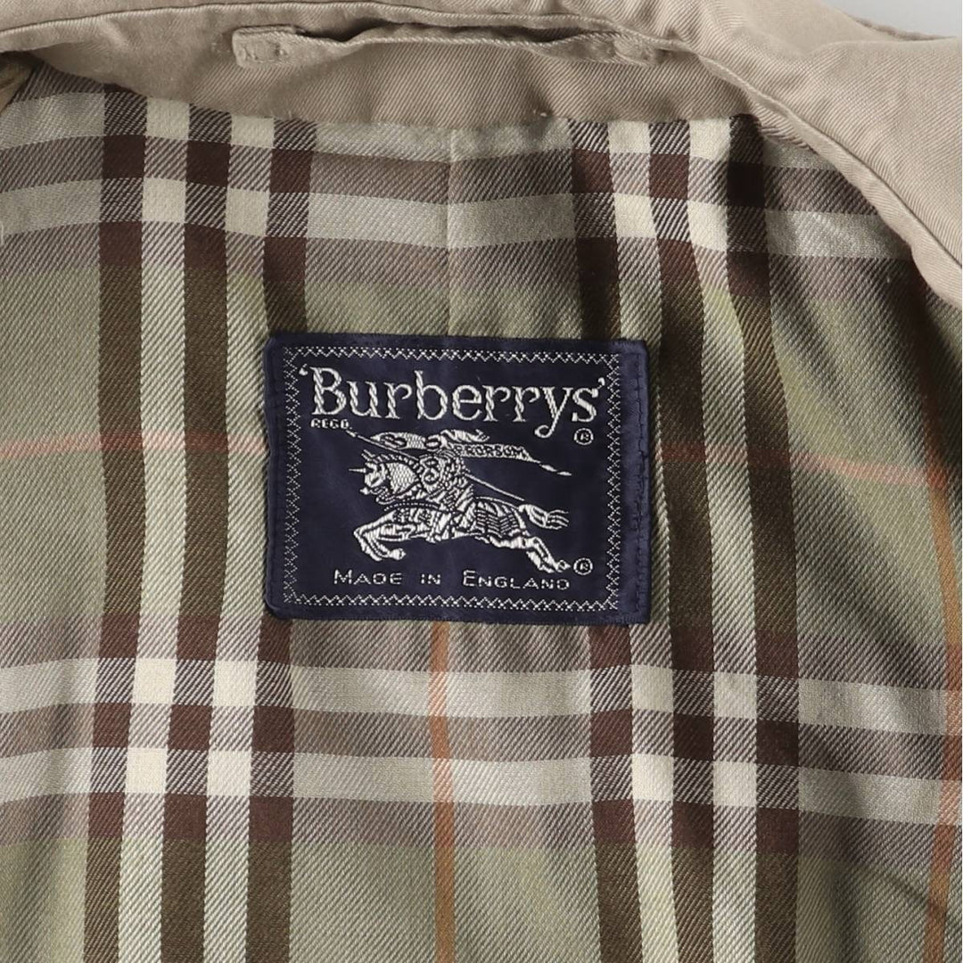 Burberry's Balmacaan Coat, Made in England, Men's XL Size cotton Beige type Vintage Second Hand