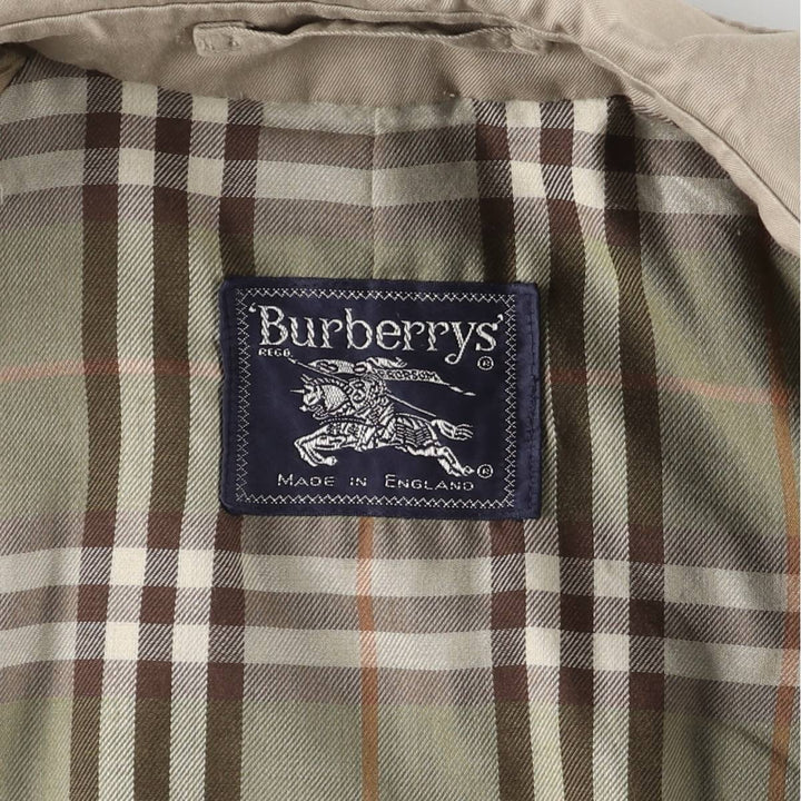 Burberry's Balmacaan Coat, Made in England, Men's XL Size cotton Beige type Vintage Second Hand