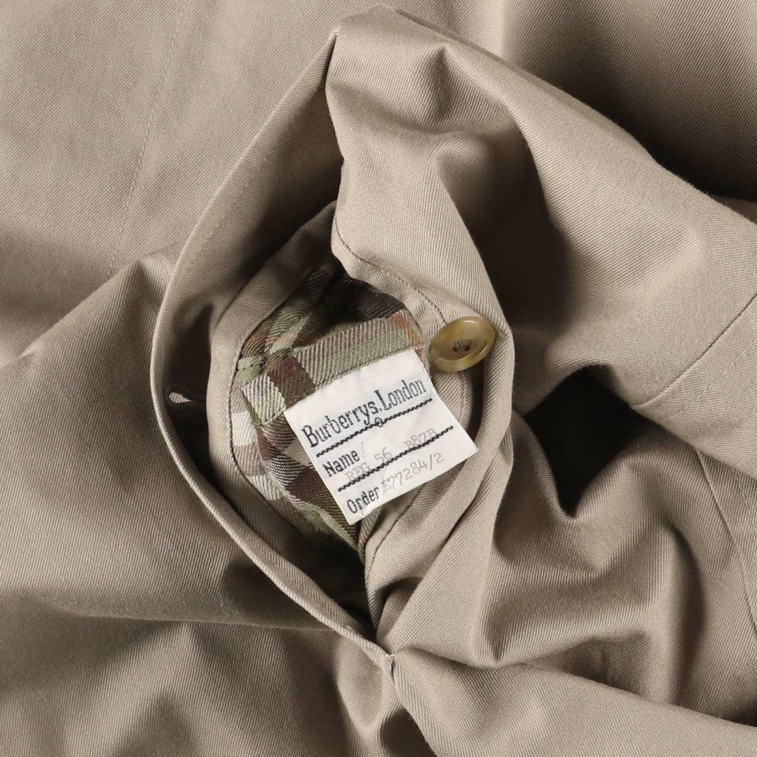 Burberry's Balmacaan Coat, Made in England, Men's XL Size cotton Beige type Vintage Second Hand