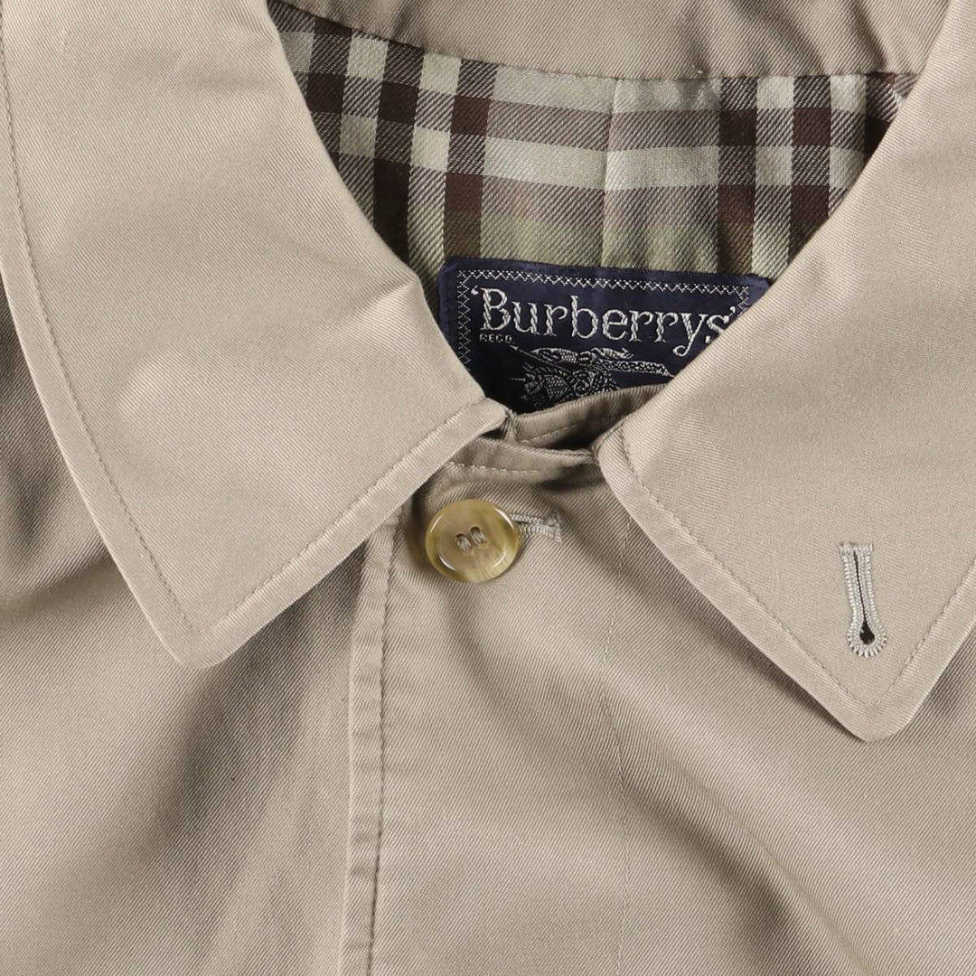 Burberry's Balmacaan Coat, Made in England, Men's XL Size cotton Beige type Vintage Second Hand