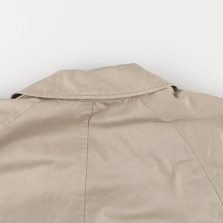 Burberry's Balmacaan Coat, Made in England, Men's XL Size cotton Beige type Vintage Second Hand
