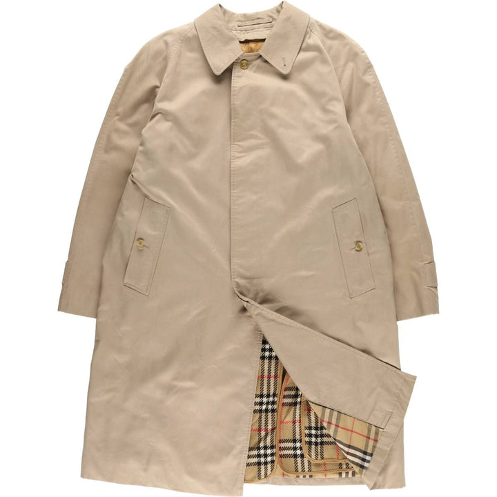 Burberry's Balmacaan Coat, Made in England, Men's Size L unclear Beige type Vintage Second Hand