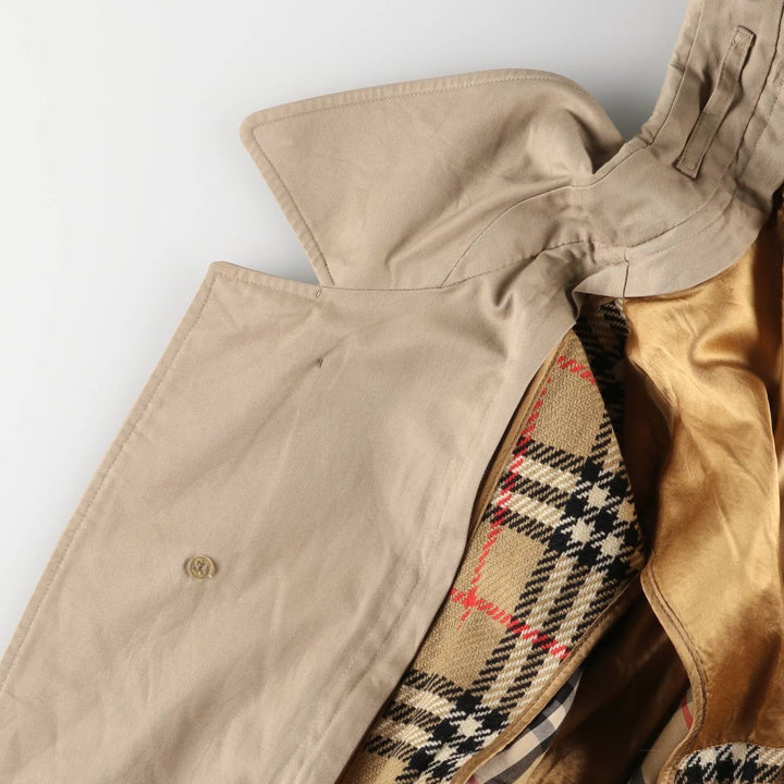 Burberry's Balmacaan Coat, Made in England, Men's Size L unclear Beige type Vintage Second Hand