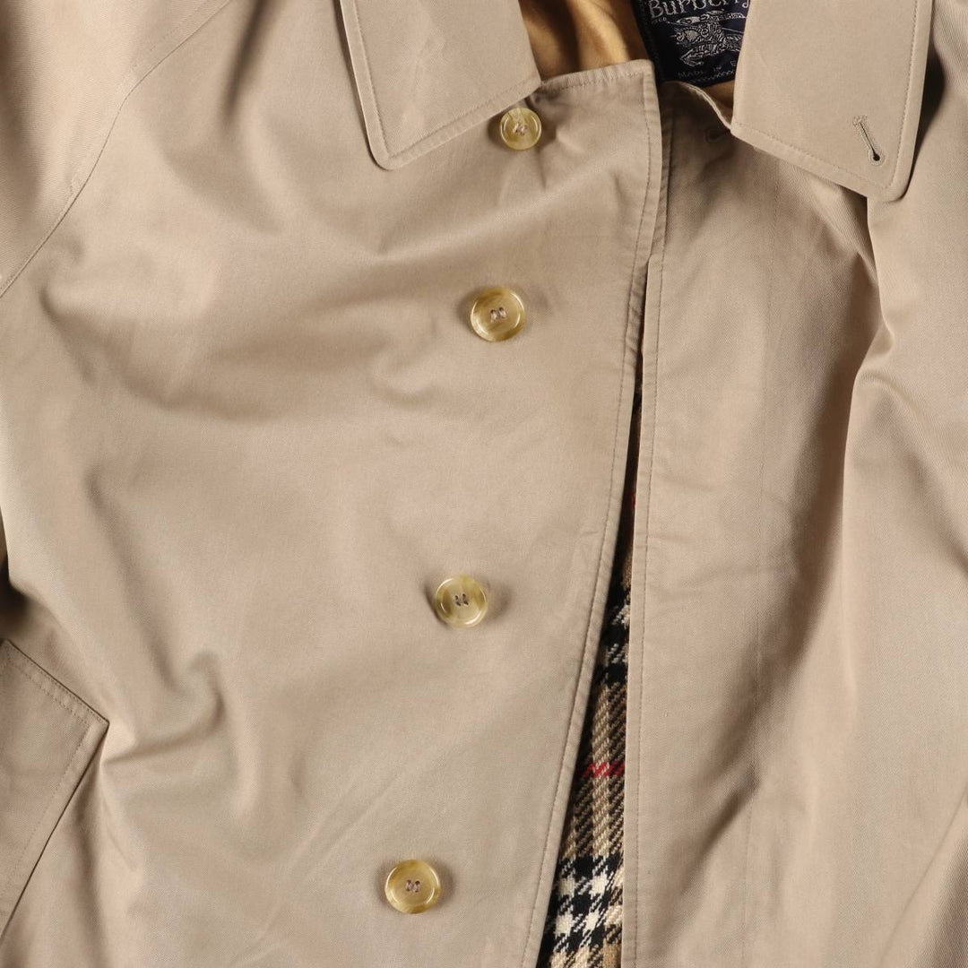 Burberry's Balmacaan Coat, Made in England, Men's Size L unclear Beige type Vintage Second Hand