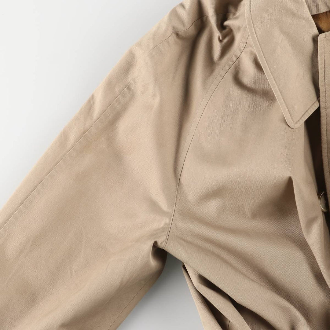 Burberry's Balmacaan Coat, Made in England, Men's Size L unclear Beige type Vintage Second Hand