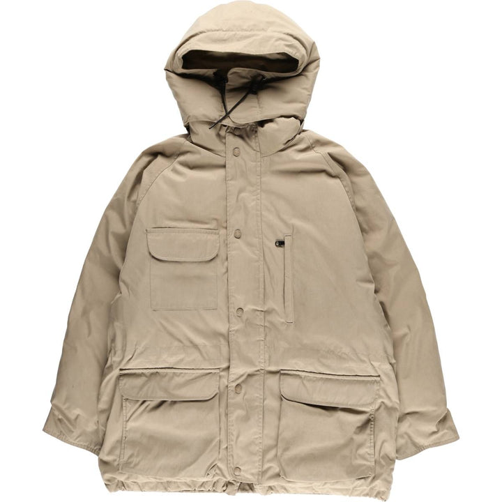 Vintage 1970'S Eddie Bauer goose down parka with black tag, made in the USA, size L, men's polyester Beige type Vintage Second Hand