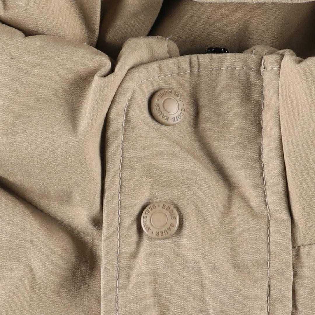 Vintage 1970'S Eddie Bauer goose down parka with black tag, made in the USA, size L, men's polyester Beige type Vintage Second Hand