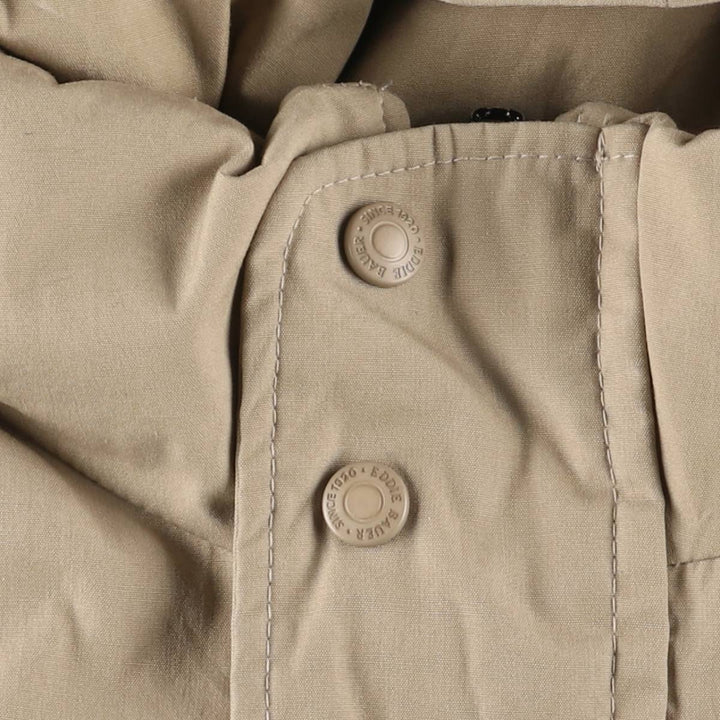 Vintage 1970'S Eddie Bauer goose down parka with black tag, made in the USA, size L, men's polyester Beige type Vintage Second Hand
