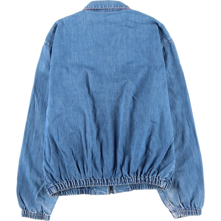 Vintage 90'S Polo by Ralph Lauren swing-top denim jacket, made in the USA, size L. cotton blue type Vintage Second Hand