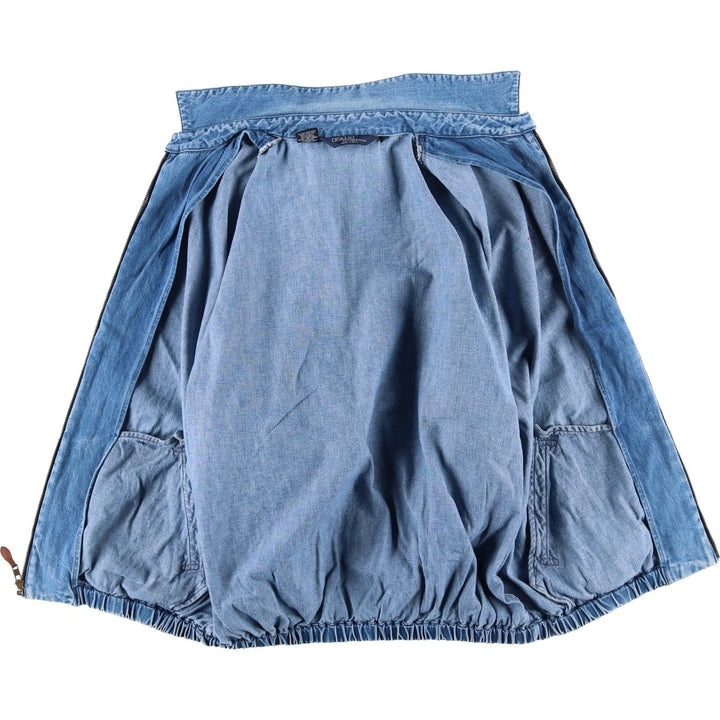 Vintage 90'S Polo by Ralph Lauren swing-top denim jacket, made in the USA, size L. cotton blue type Vintage Second Hand