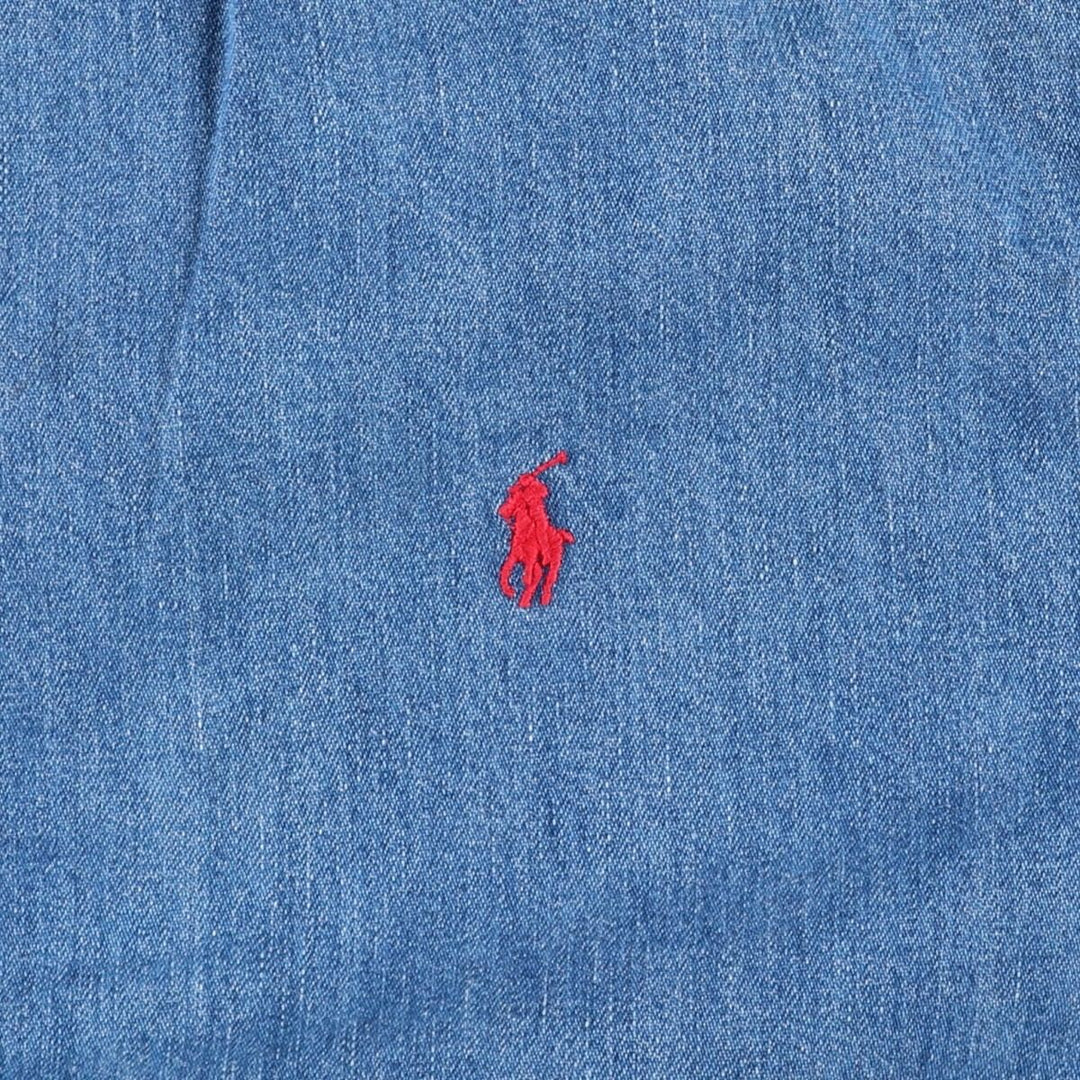 Vintage 90'S Polo by Ralph Lauren swing-top denim jacket, made in the USA, size L. cotton blue type Vintage Second Hand
