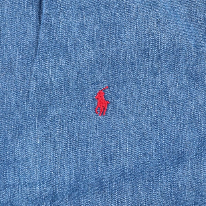 Vintage 90'S Polo by Ralph Lauren swing-top denim jacket, made in the USA, size L. cotton blue type Vintage Second Hand