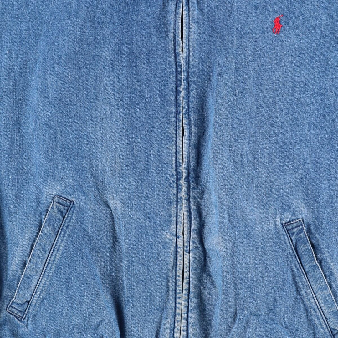 Vintage 90'S Polo by Ralph Lauren swing-top denim jacket, made in the USA, size L. cotton blue type Vintage Second Hand