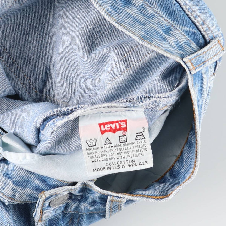 90'S Levi's 501-0193 Straight Denim Pants Made in USA Men's W31 Vintage cotton blue type Vintage Second Hand
