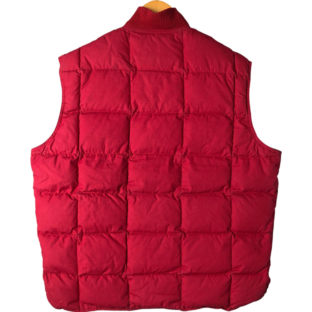 Vintage 80s-90'S Eddie Bauer goose down vest, size L, men's polyester red type Vintage Second Hand