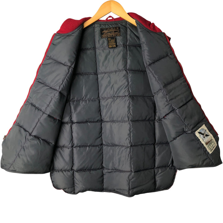 Vintage 80s-90'S Eddie Bauer goose down vest, size L, men's polyester red type Vintage Second Hand