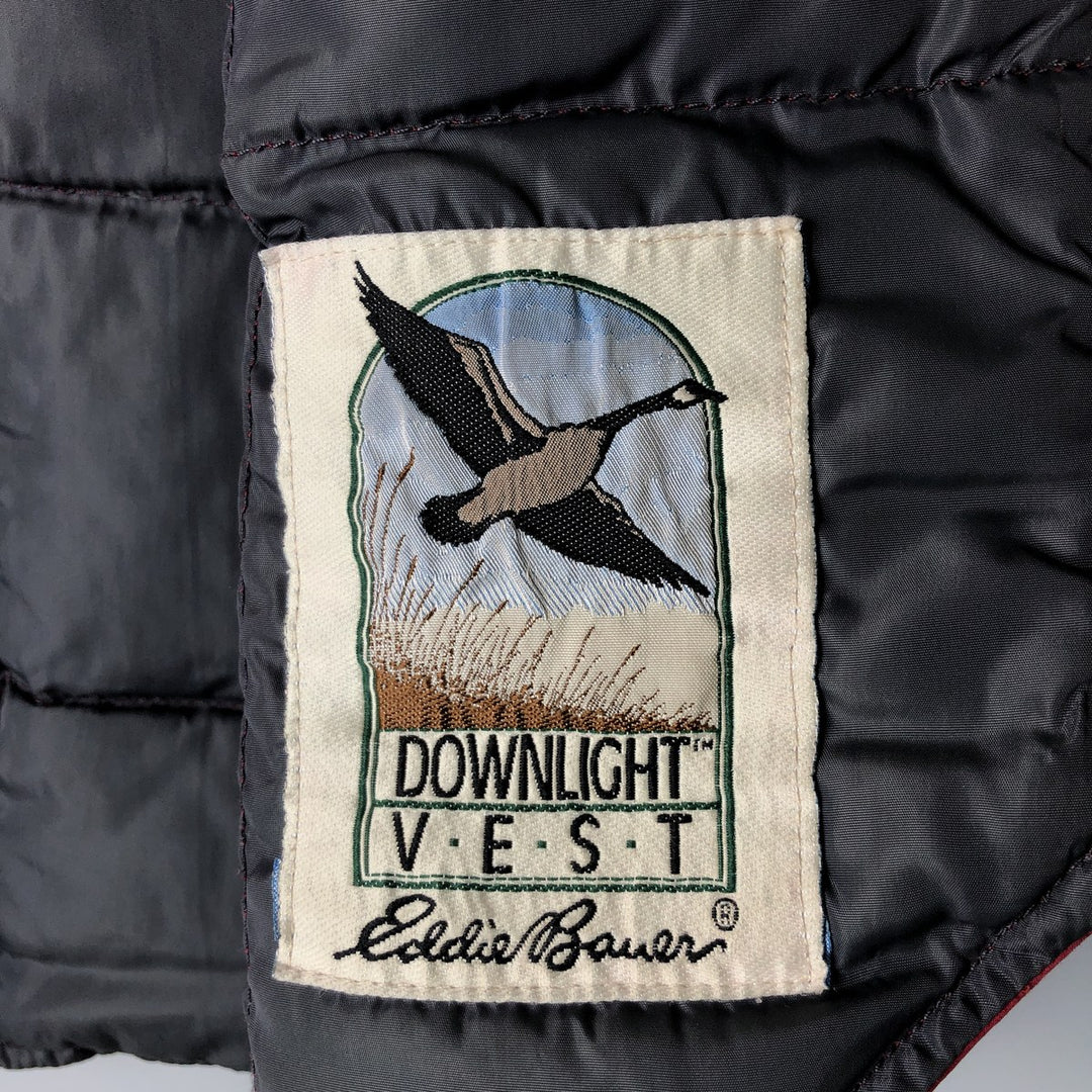 Vintage 80s-90'S Eddie Bauer goose down vest, size L, men's polyester red type Vintage Second Hand
