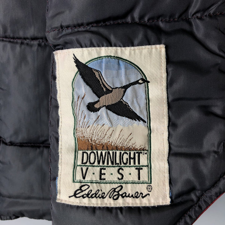 Vintage 80s-90'S Eddie Bauer goose down vest, size L, men's polyester red type Vintage Second Hand