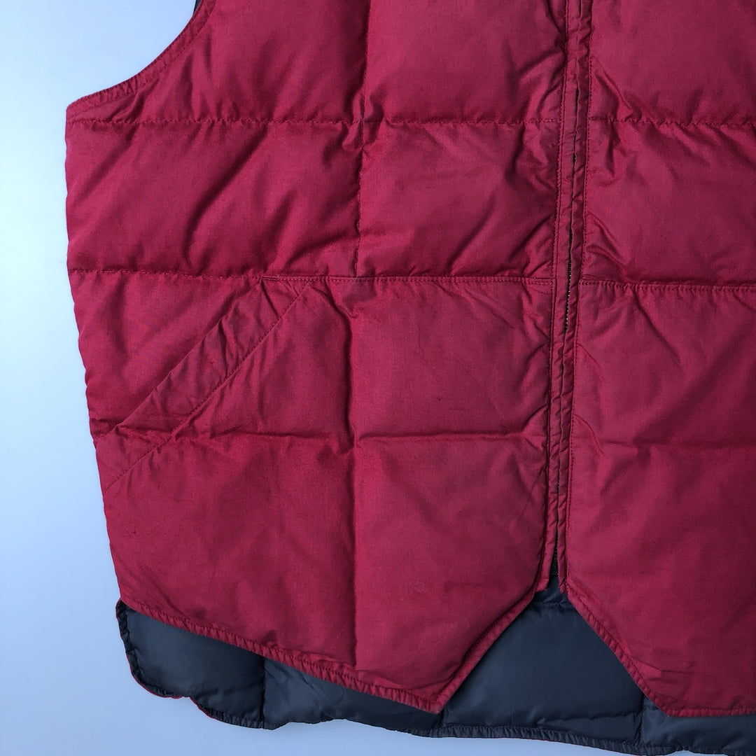 Vintage 80s-90'S Eddie Bauer goose down vest, size L, men's polyester red type Vintage Second Hand
