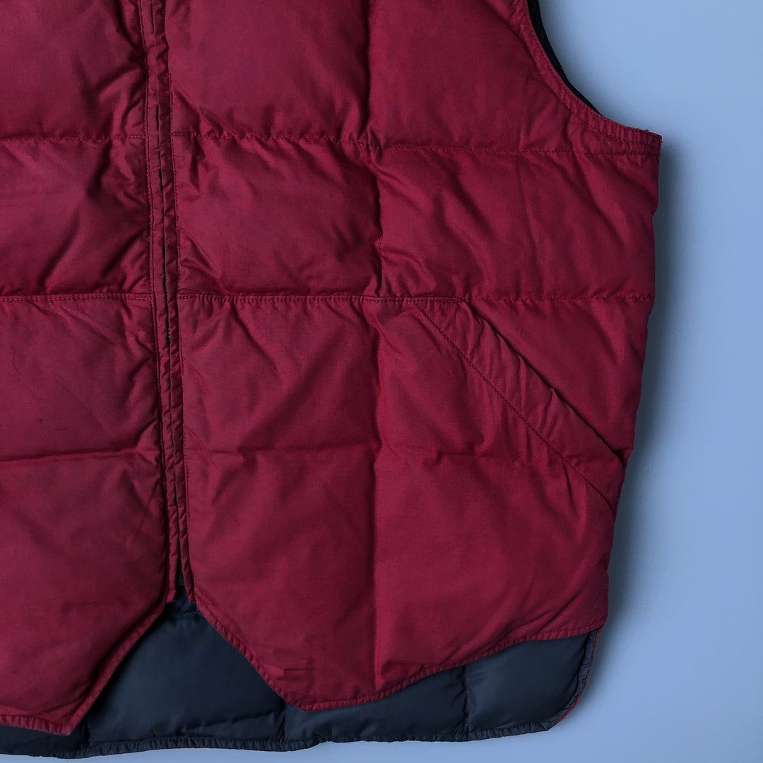 Vintage 80s-90'S Eddie Bauer goose down vest, size L, men's polyester red type Vintage Second Hand
