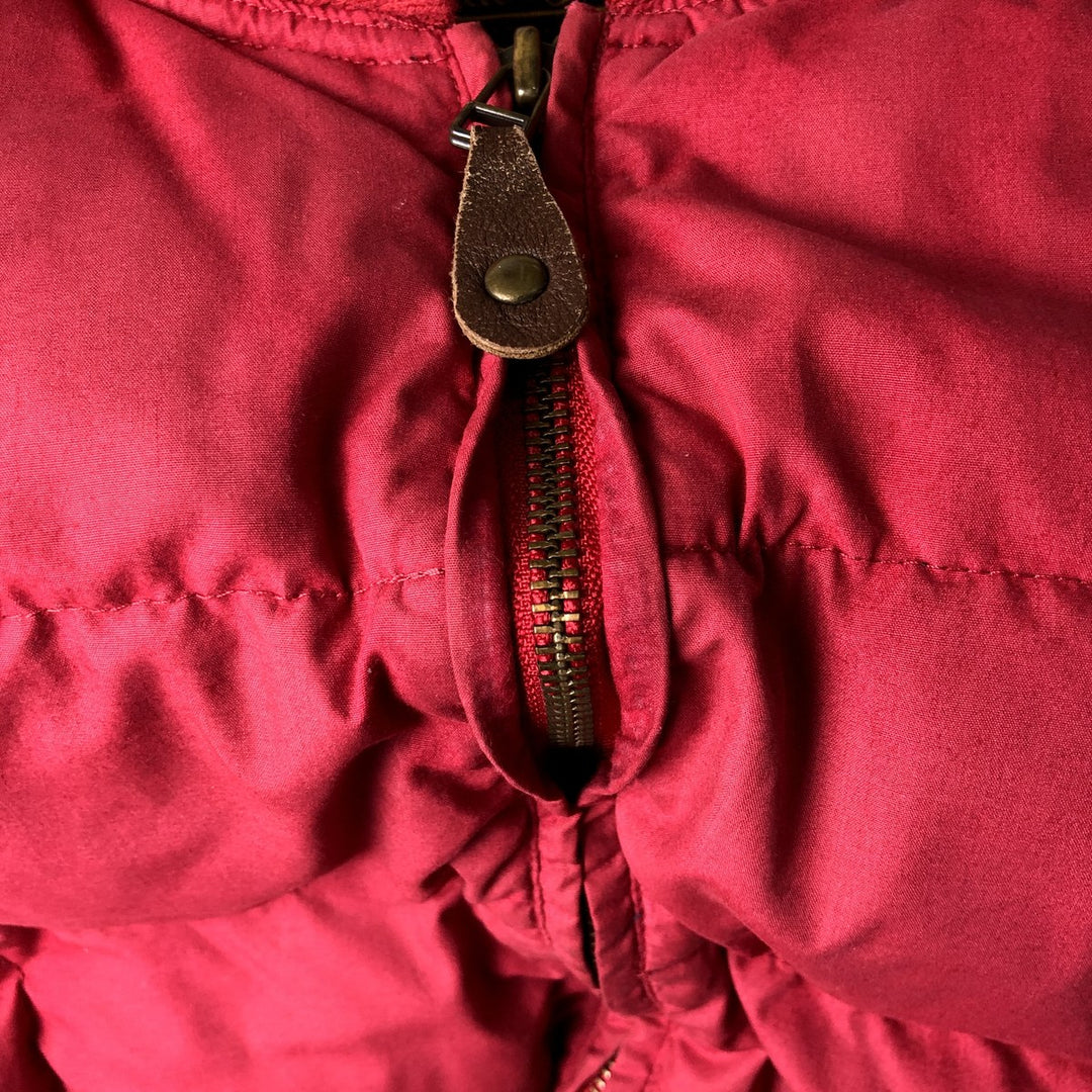 Vintage 80s-90'S Eddie Bauer goose down vest, size L, men's polyester red type Vintage Second Hand