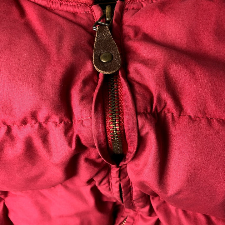 Vintage 80s-90'S Eddie Bauer goose down vest, size L, men's polyester red type Vintage Second Hand
