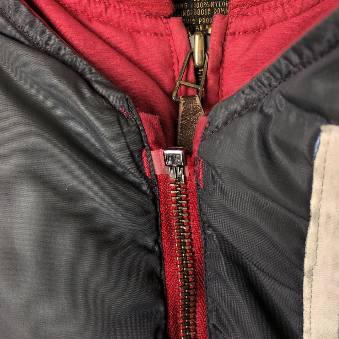 Vintage 80s-90'S Eddie Bauer goose down vest, size L, men's polyester red type Vintage Second Hand
