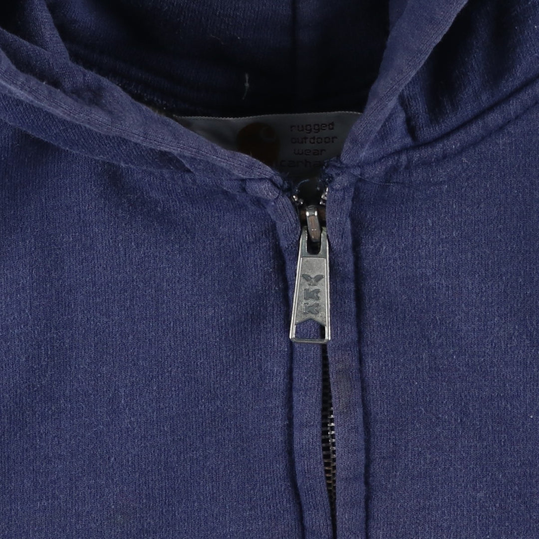 Vintage 80s-90'S Carhartt full-zip sweatshirt hoodie, size M, men's unclear navy blue type Vintage Second Hand