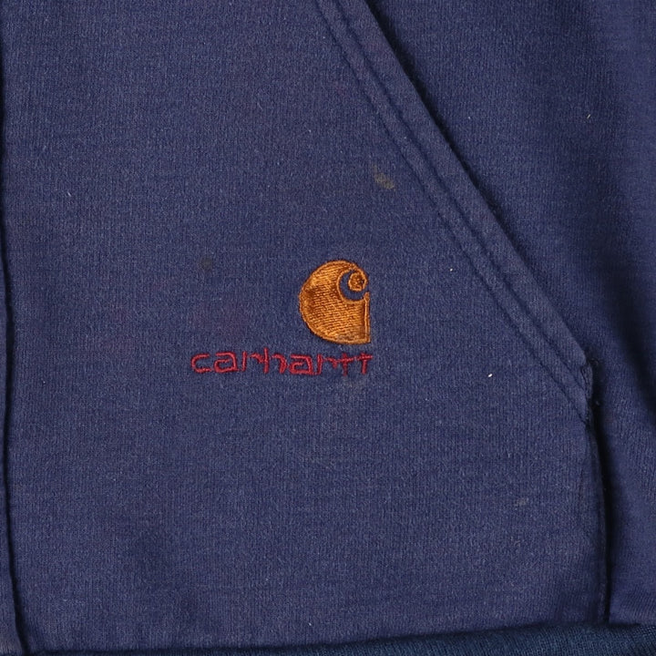 Vintage 80s-90'S Carhartt full-zip sweatshirt hoodie, size M, men's unclear navy blue type Vintage Second Hand