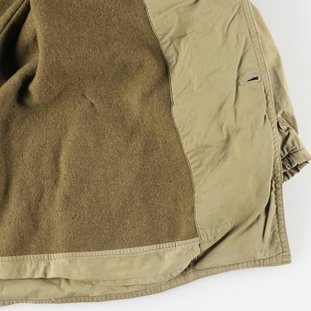 Vintage M-42 Mackinaw Coat, Military Coat, Men's Size L unclear Khaki type Vintage Second Hand
