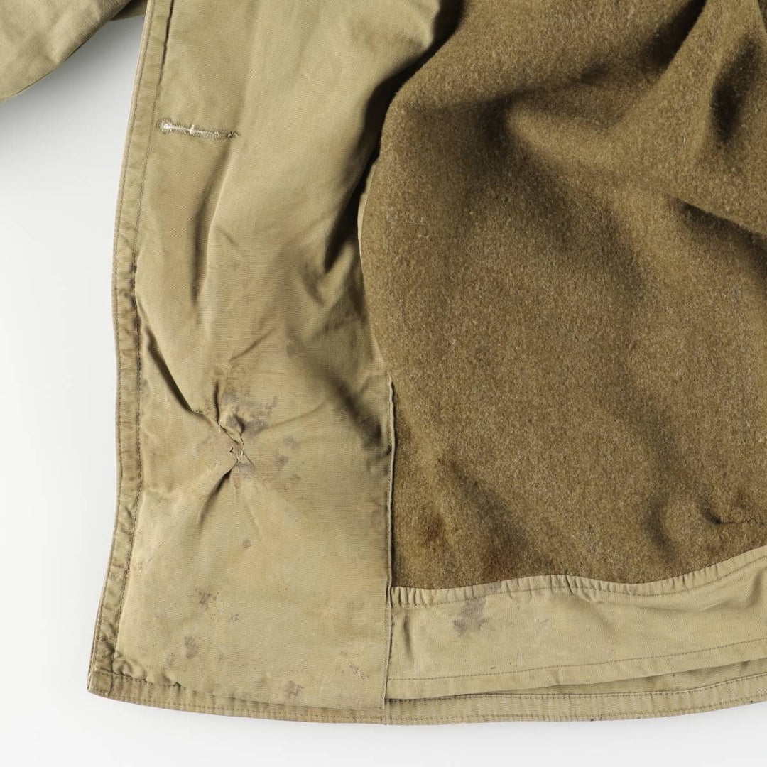 Vintage M-42 Mackinaw Coat, Military Coat, Men's Size L unclear Khaki type Vintage Second Hand