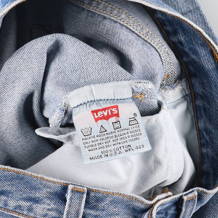 Vintage 90'S Levi's 501-0193 Straight Denim Pants, Made in USA, Women's Size L (W27) cotton Blue type light blue Vintage Second Hand