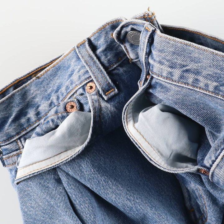 Vintage 90'S Levi's 501-0193 Straight Denim Pants, Made in USA, Women's Size L (W27) cotton Blue type light blue Vintage Second Hand