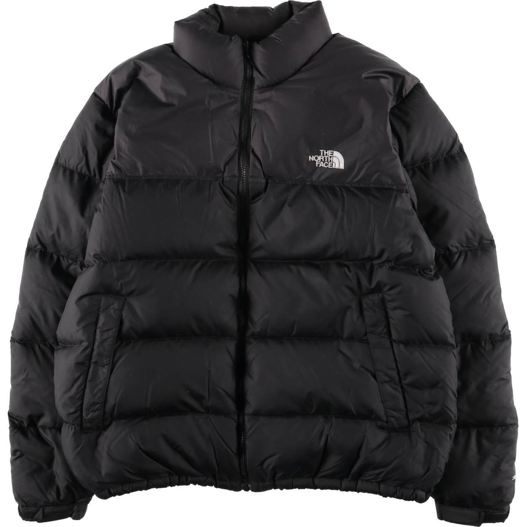 The North Face Nuptse Jacket, Ripstop 700 Fill Power Goose Down Jacket, Men's XL Nylon black type Vintage Second Hand