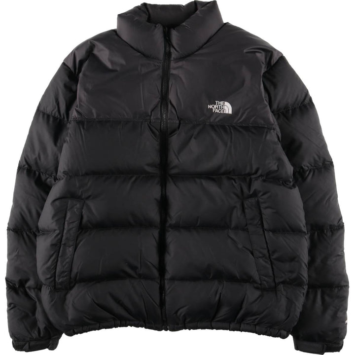 The North Face Nuptse Jacket, Ripstop 700 Fill Power Goose Down Jacket, Men's XL Nylon black type Vintage Second Hand