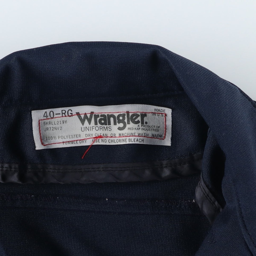 Vintage 1970'S Wrangler work jacket, made in the USA, size M, men's polyester navy blue type Vintage Second Hand