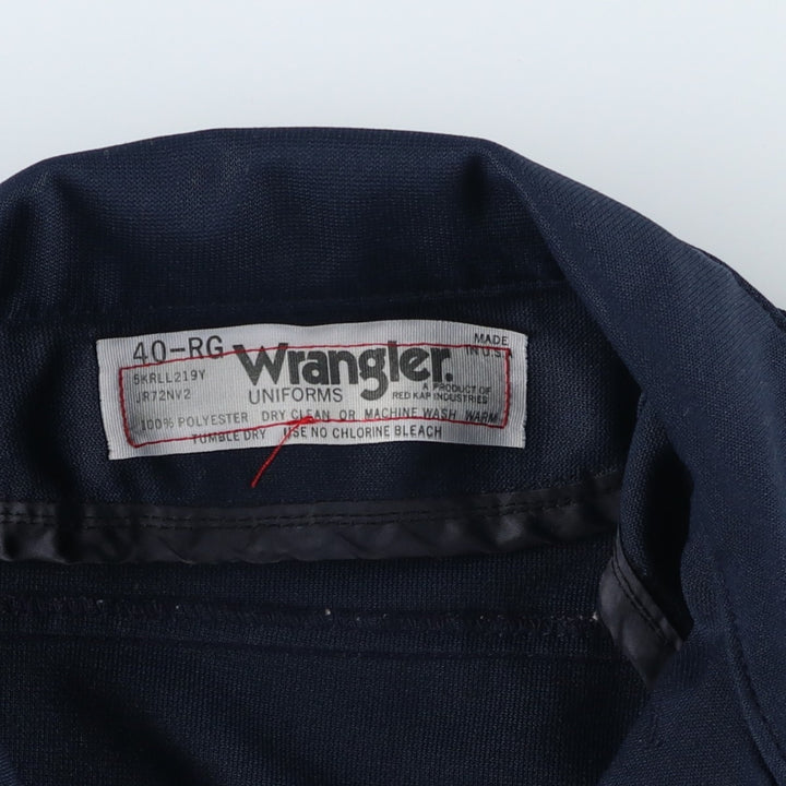 Vintage 1970'S Wrangler work jacket, made in the USA, size M, men's polyester navy blue type Vintage Second Hand