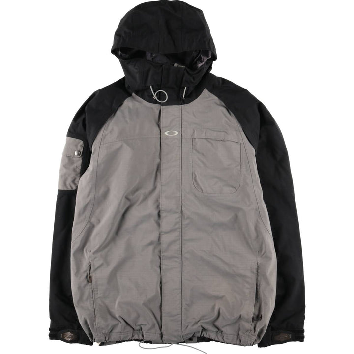 2000'S Oakley Regular Fit Ripstop Hooded Windbreaker, Men's Size L polyester gray type Vintage Second Hand