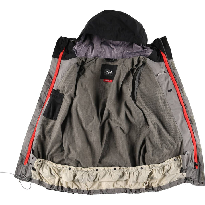 2000'S Oakley Regular Fit Ripstop Hooded Windbreaker, Men's Size L polyester gray type Vintage Second Hand