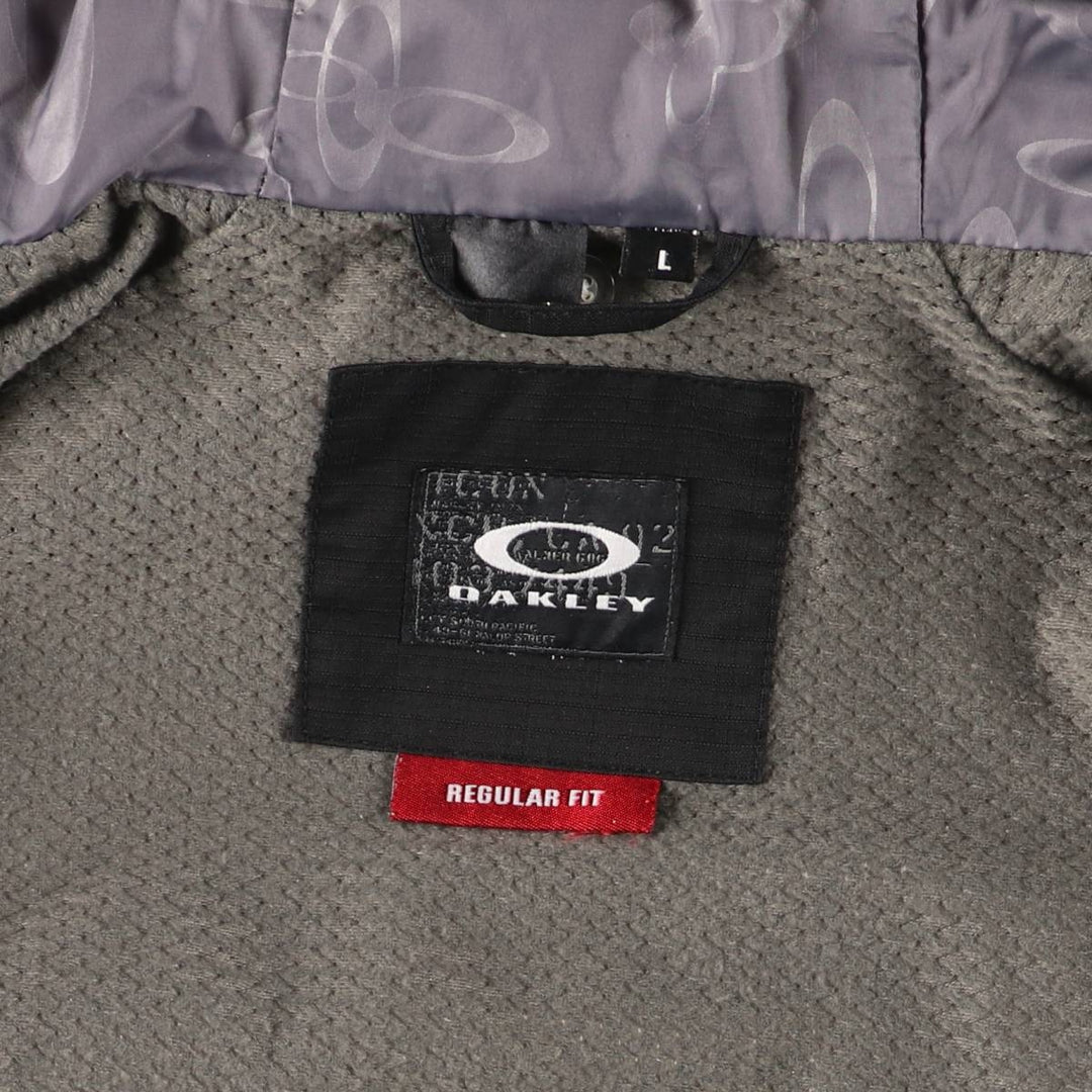 2000'S Oakley Regular Fit Ripstop Hooded Windbreaker, Men's Size L polyester gray type Vintage Second Hand