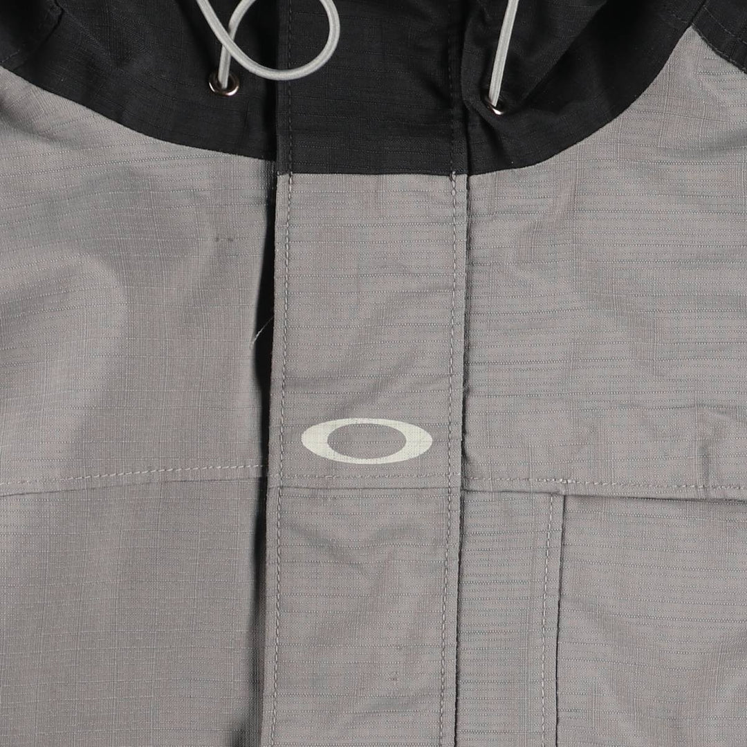 2000'S Oakley Regular Fit Ripstop Hooded Windbreaker, Men's Size L polyester gray type Vintage Second Hand