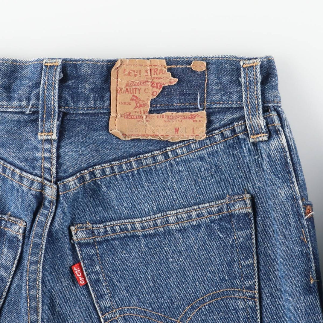 Vintage Levi's 26501-0117 Straight Denim Pants, Made in USA, Women's Size L (W27) cotton blue type Vintage Second Hand