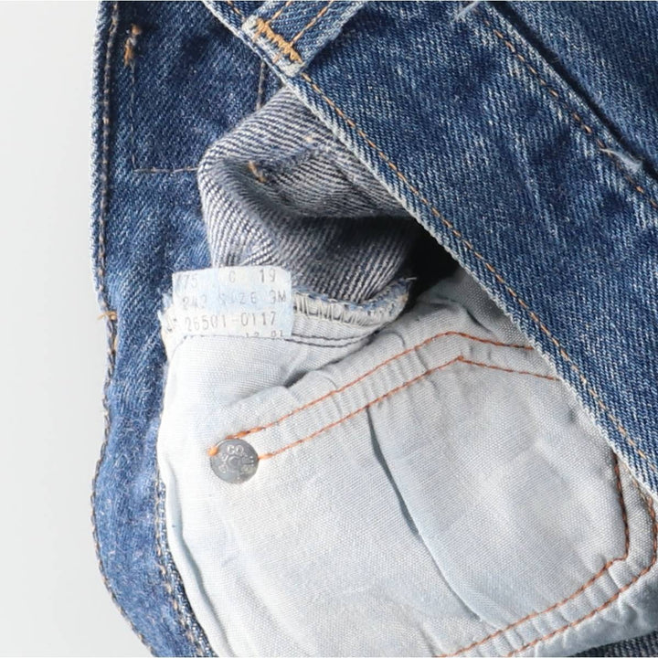 Vintage Levi's 26501-0117 Straight Denim Pants, Made in USA, Women's Size L (W27) cotton blue type Vintage Second Hand