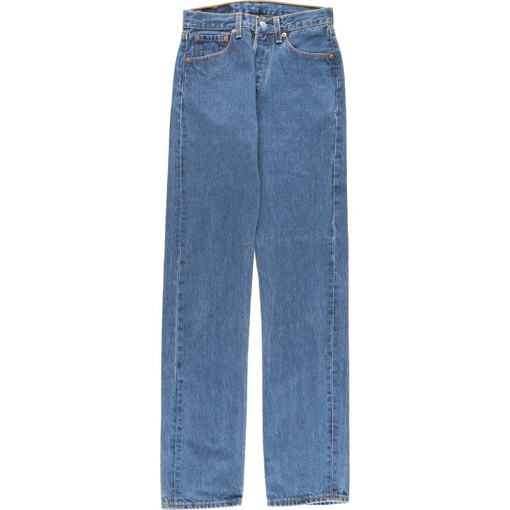 Vintage 90'S Levi's 6501-0115 Straight-leg Denim Pants, Made in USA, Women's Size L (W27) cotton blue type Vintage Second Hand