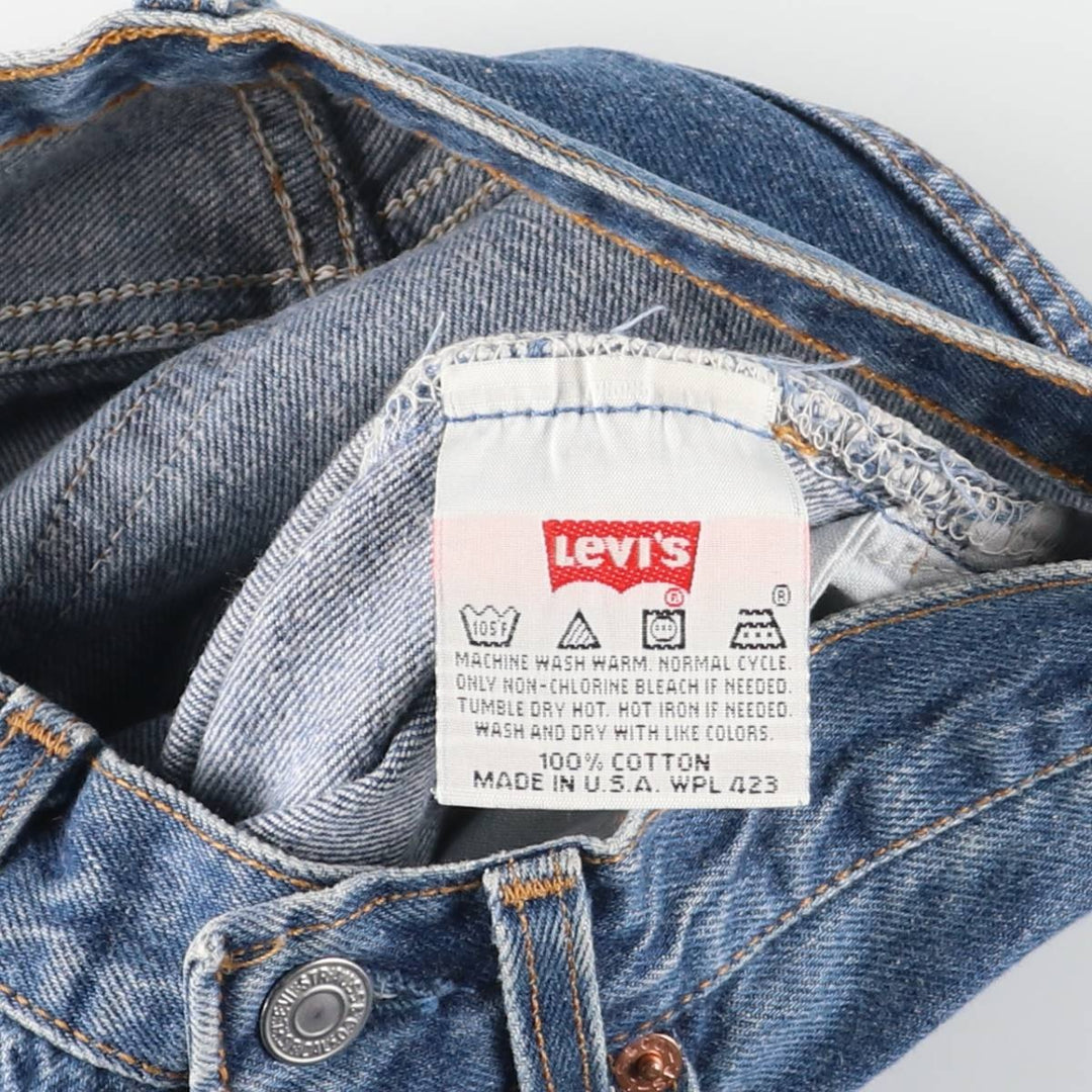 Vintage 90'S Levi's 6501-0115 Straight-leg Denim Pants, Made in USA, Women's Size L (W27) cotton blue type Vintage Second Hand