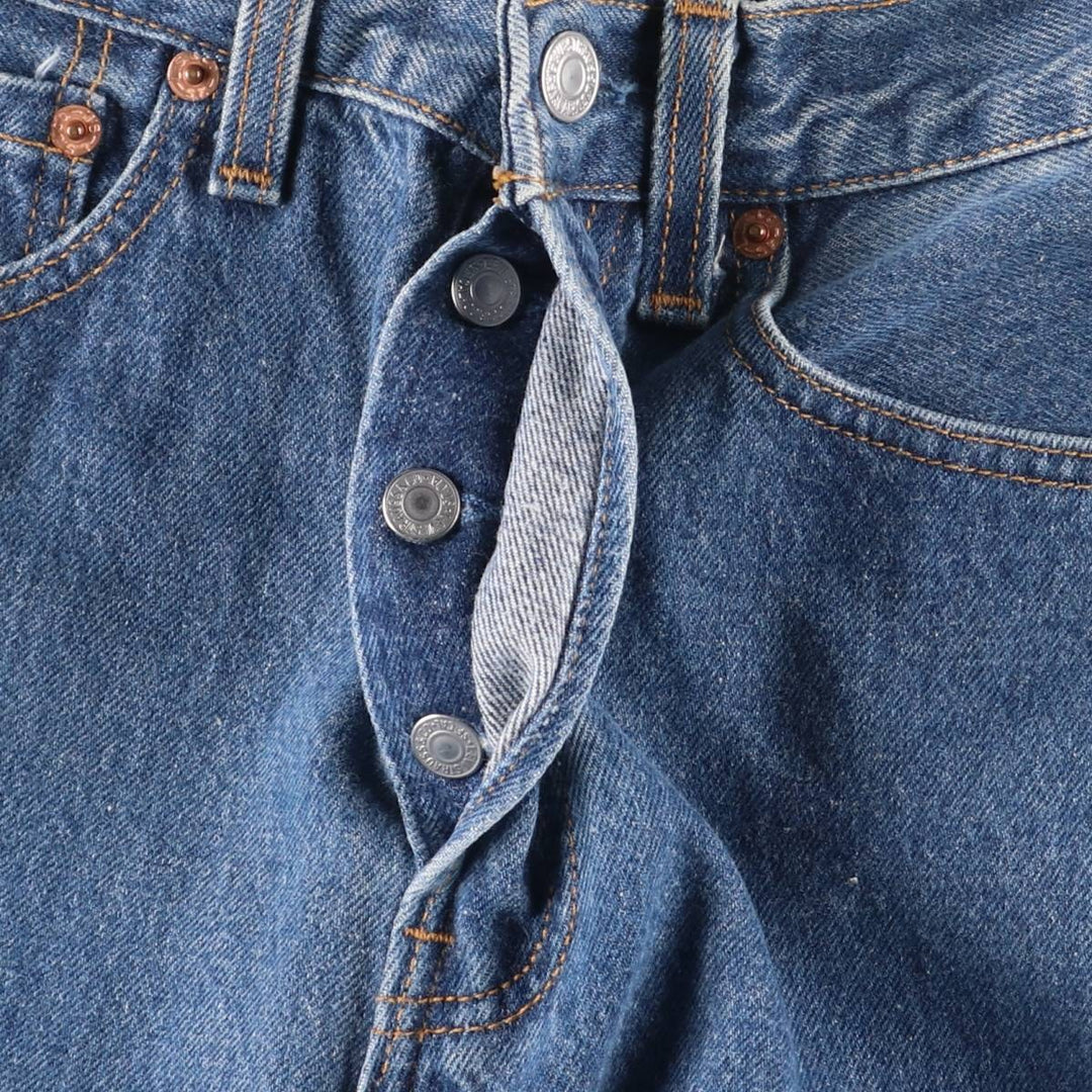 Vintage 90'S Levi's 6501-0115 Straight-leg Denim Pants, Made in USA, Women's Size L (W27) cotton blue type Vintage Second Hand