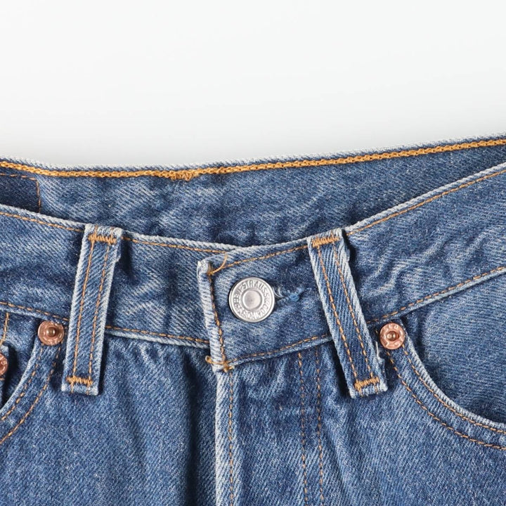 Vintage 90'S Levi's 6501-0115 Straight-leg Denim Pants, Made in USA, Women's Size L (W27) cotton blue type Vintage Second Hand