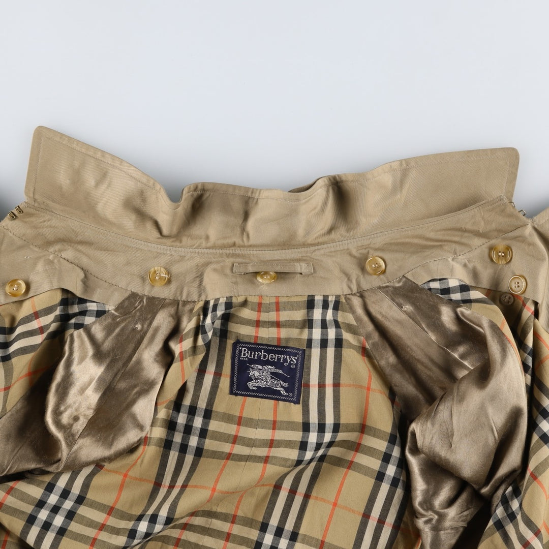 Burberry's trench coat, men's size L cotton Beige type Vintage Second Hand