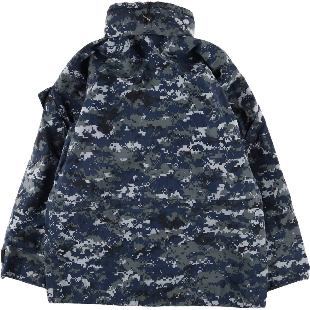 Genuine US military surplus camouflage pattern NWU digital camo military Gore-Tex parka, made in USA, small-short (equivalent to men's S). Nylon navy blue type Vintage Second Hand